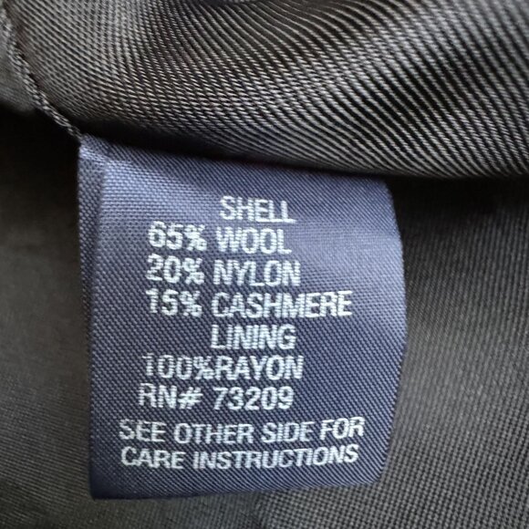 Vtg Womens Wool Cashmere Blend Blazer Jacket‎ 16 Charcoal Gray Academia Preppy - Picture 5 of 6